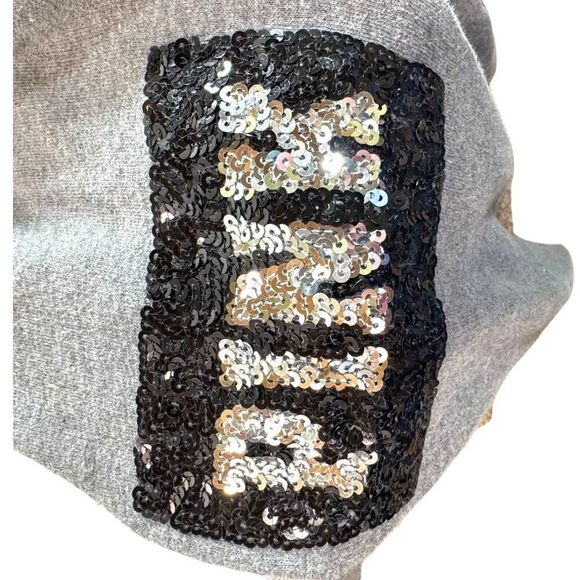 Rare Victorias Secret Love Pink Sequin Bling Full Zip Up Hoodie Y2K Retro Medium - Picture 7 of 8